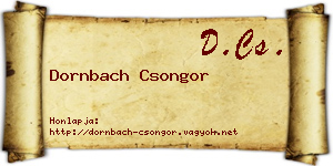 Dornbach Csongor névjegykártya